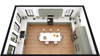 Kitchen 3D floor plan made with Cedreo