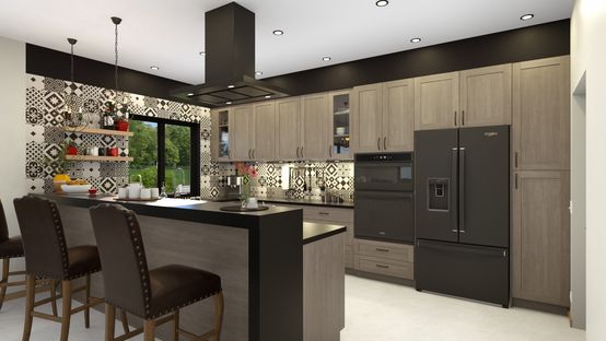 Kitchen designed with Cedreo