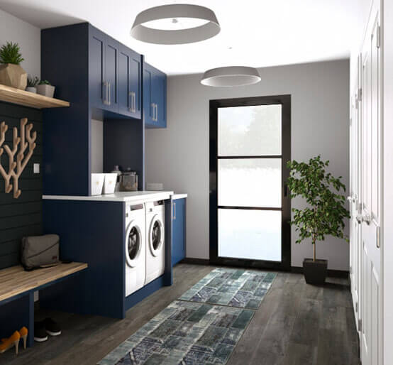 3D render of a laundry room designed with Cedreo