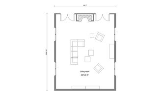2D living room layout made with Cedreo
