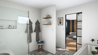 3D En Suite Bathroom render designed withCedreo
