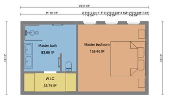 Master bedroom layout designed with Cedreo