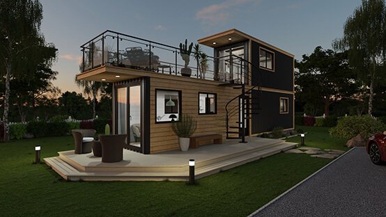 Container home designed with Cedreo