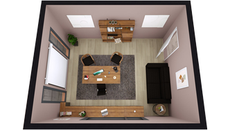 3D Office Floor Plan created with Cedreo