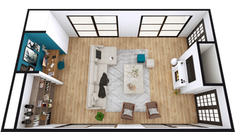 3D floor plan of office