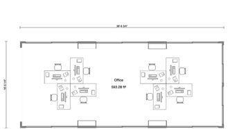 2D Büro Grundriss Open Space