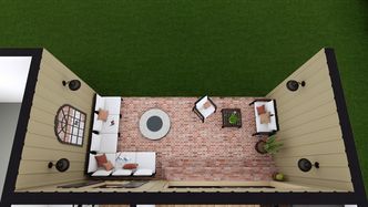 3D Patio Layout designed with Cedreo