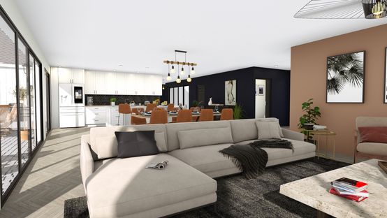 Modern livingroom designed with Cedreo