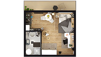 Studio Apartment Floor Plans Examples