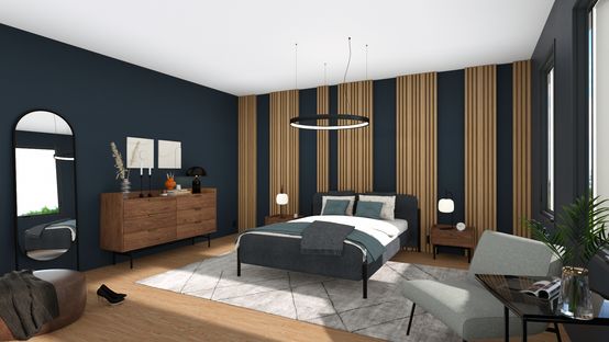3D rendering of a bedroom designed with Cedreo