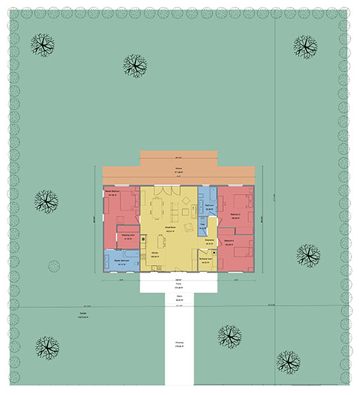 2D site plan designed with Cedreo
