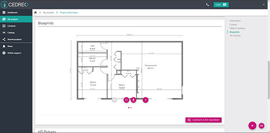 Cedreo Planner with basement floor plan