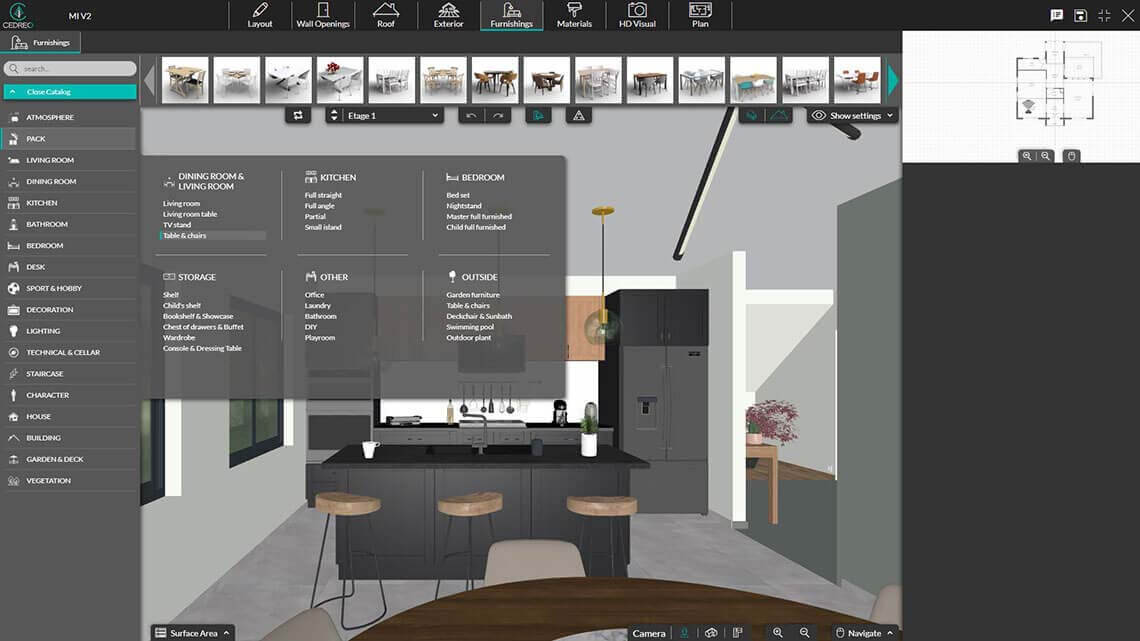 Screenshot furnishings step