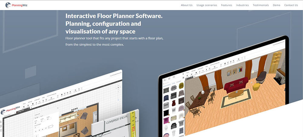 Screenshot home page planningWiz