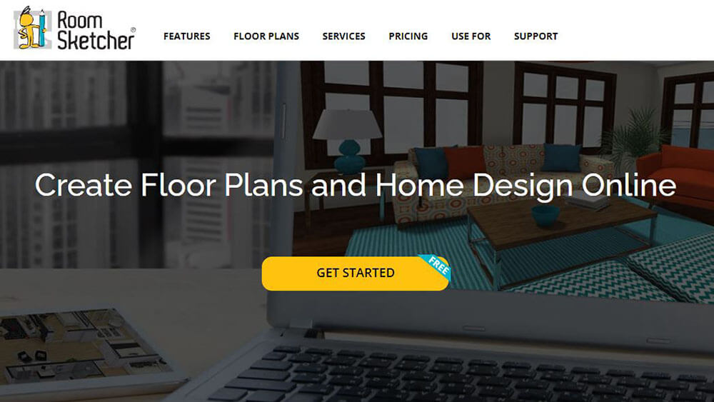 screenhsot of roomsketcher home page