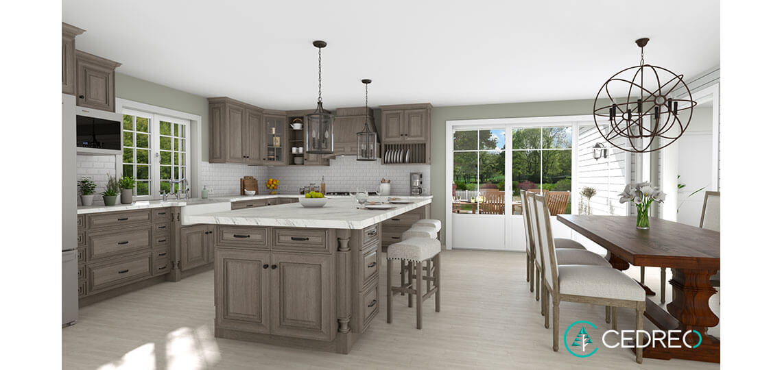 3D render of a kitchen designed with Cedreo