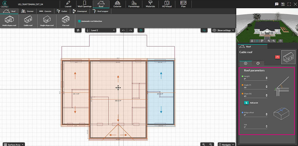 Credo UI shot customize parameters