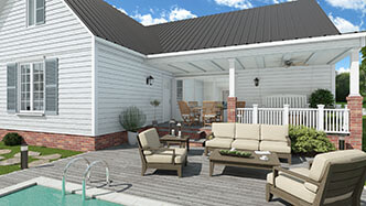 Backyard deck design example