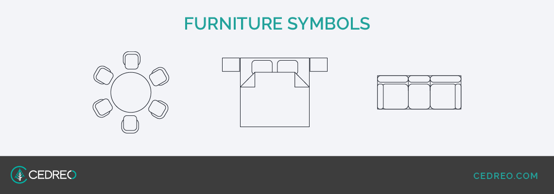 furniture icons for floor plans