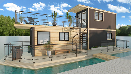 Floating house designed with Cedreo