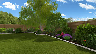 Landscape 3D rendering made with Cedreo