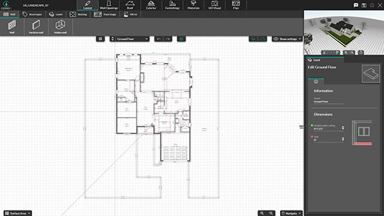 Cedreo UI shot: plano del paisaje