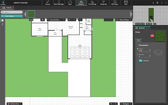 Cedreo UI shot landscape drawing