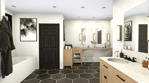 Bathroom 3D render designed with Cedreo viewpoint 1