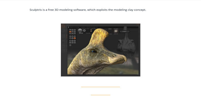 Sculptris home page screenshot