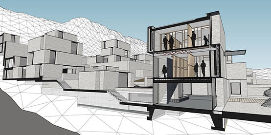 Rendering generated with Sketchup