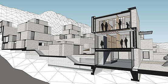 Rendering gegenereerd met Sketchup