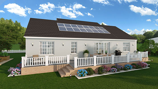 Home with solar panel designed with Cedreo