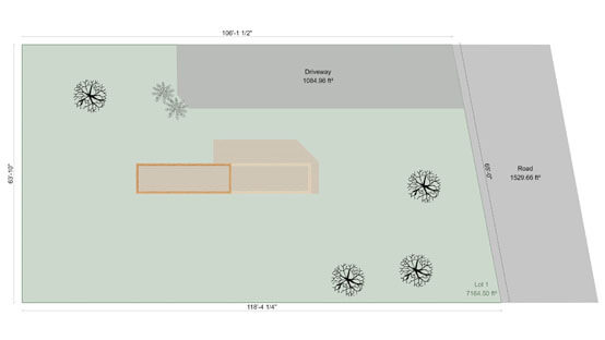 Plano de la casa contenedor diseñada con Cedreo