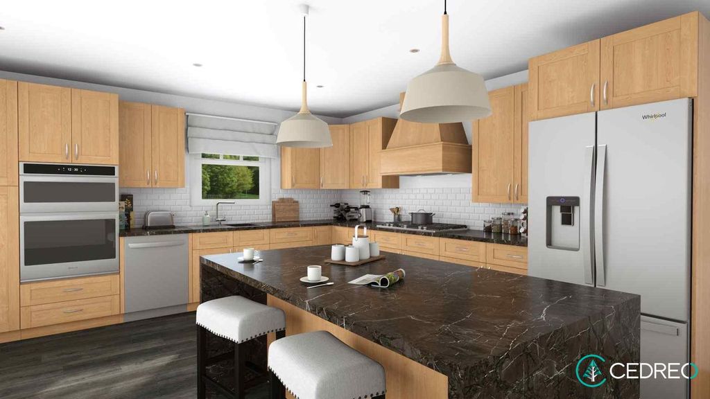 Kitchen 3D visual designed with Cedreo