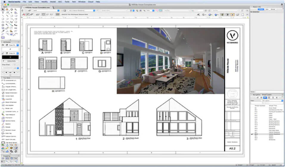 Screenshot des Vectorworks Architect-Programms